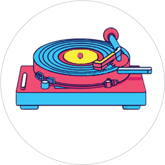 Record Turntable Button
