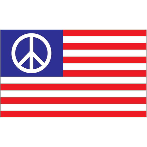 USA Peace Sign Flag 3' x 5'