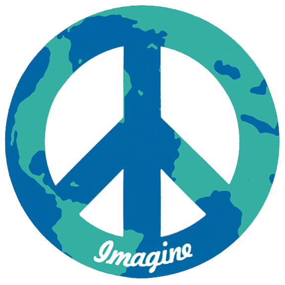 Imagine World Peace 4 Inch Magnet