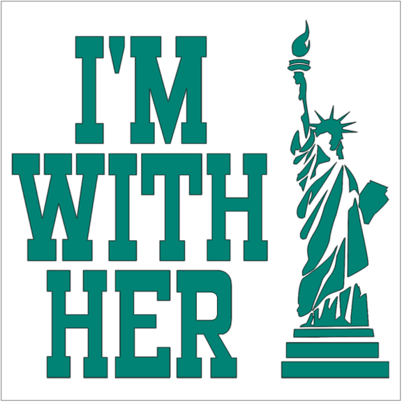 I'm With Her Statue Of Liberty Sticker