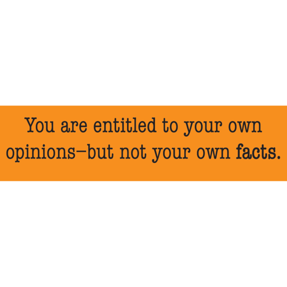 Entitled To Your Opinions Bumper Sticker