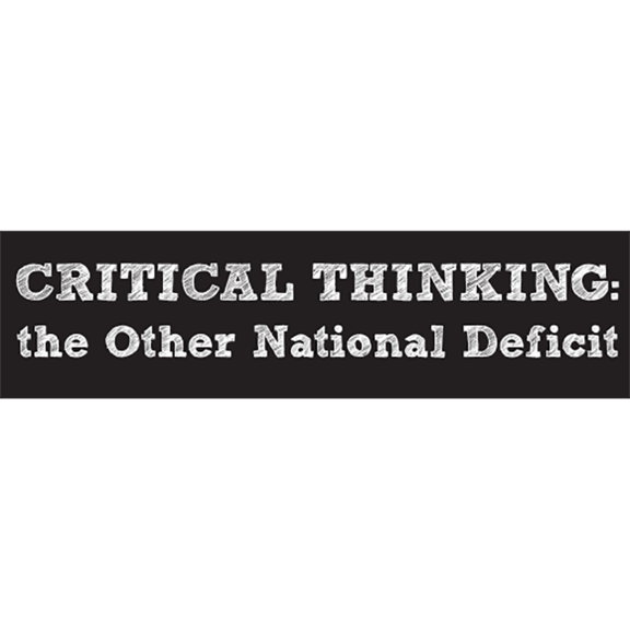 Critical Thinking Bumper Sticker 