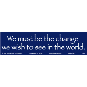 Be The Change Gandhi Bumper Sticker