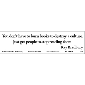 Burn Books Ray Bradbury Bumper Sticker