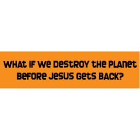 Destroy Planet Before Jesus Bumper Sticker