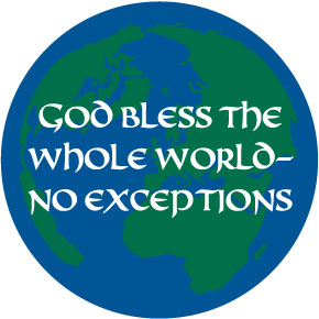 No Exceptions God Bless Button