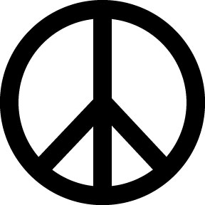 Peace Sign on Peace Sign Button