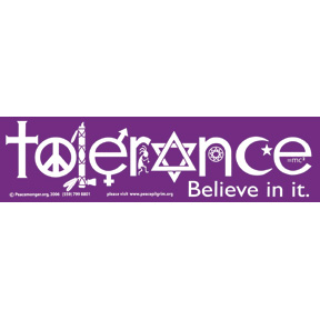 Funny Christian Bumper Stickers on Tolerance Bumper Sticker  7103  Jpg