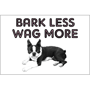 Bark Less Wag More 2x3 Magnet