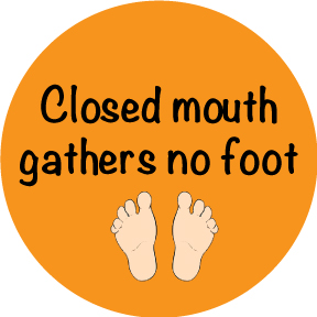 Closed Mouth Gathers No Foot Button