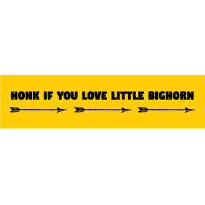 Honk Love Little Big Horn Bumper Sticker