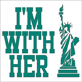 I'm With Her Statue Of Liberty Sticker