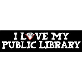 I Love My Public Library Bumper Sticker