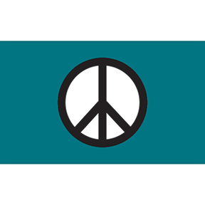 Peace Sign Flag 3' x 5'