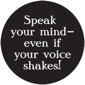Speak Your Mind Button