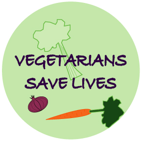 Vegetarians-Save-Lives-Button
