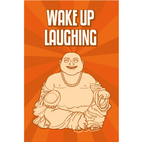 Wake up laughing Buddha Magnet
