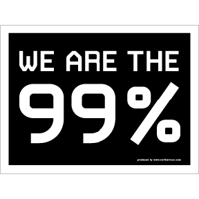 We Are The 99 Percent Sign