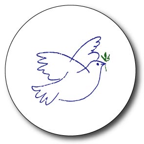 DOVE PEACE Button