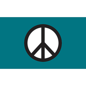 PEACE SIGN FLAG 3'x 5'