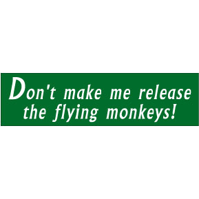 FLYING MONKEYS Bumper Sticker