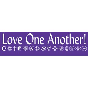 LOVE ONE ANOTHER Bumper Sticker