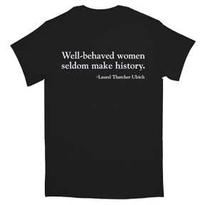 WELL-BEHAVED WOMEN Black Organic Women's Cut