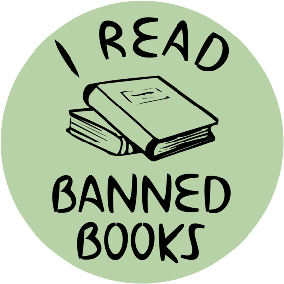 I READ BANNED BOOKS Button Pinback Badge 1.5" Humor 1 1/2"
