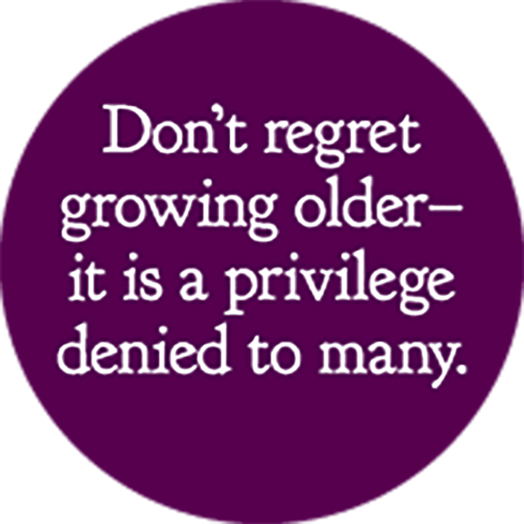 Growing Older Button