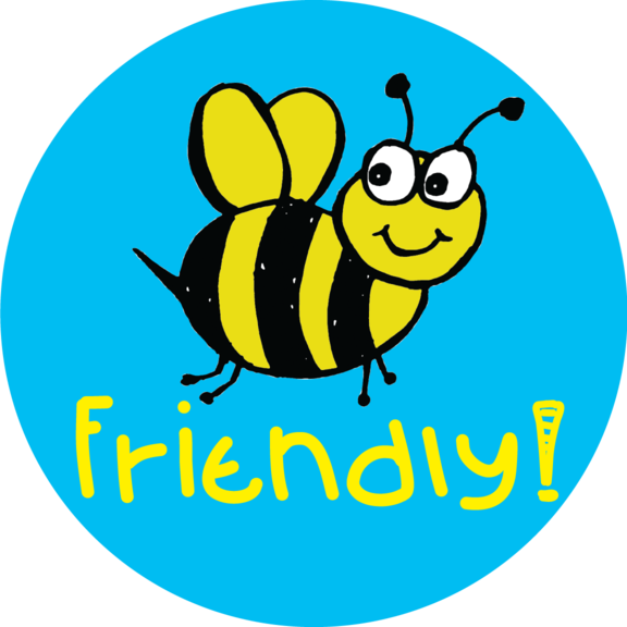 Bee Friendly Button