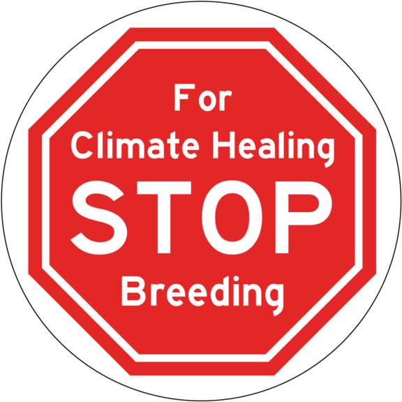 Climate Healing Stop Breeding Button