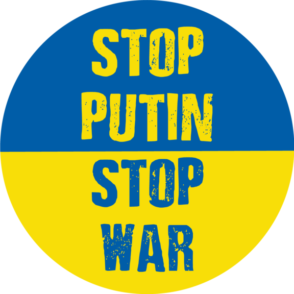 Ukraine Stop Putin Stop War Button