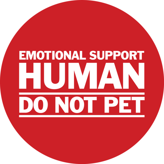 Emotional Support Human Button