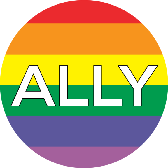 Ally Rainbow Button