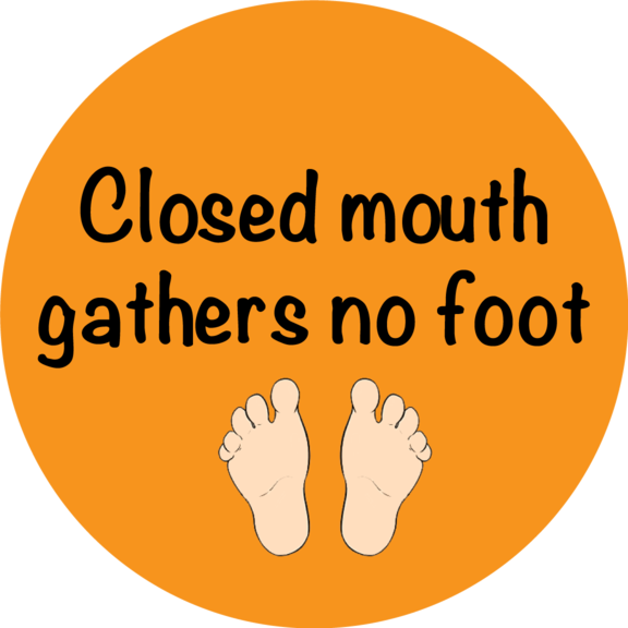 Closed Mouth Gathers No Foot Button