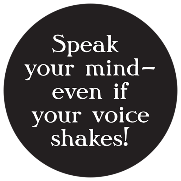 Speak Your Mind Button