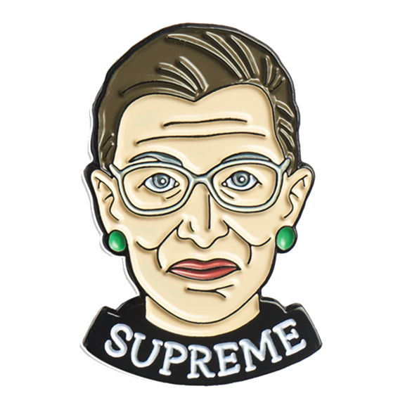 Ruth Bader Ginsburg RBG Supreme Lapel Pin