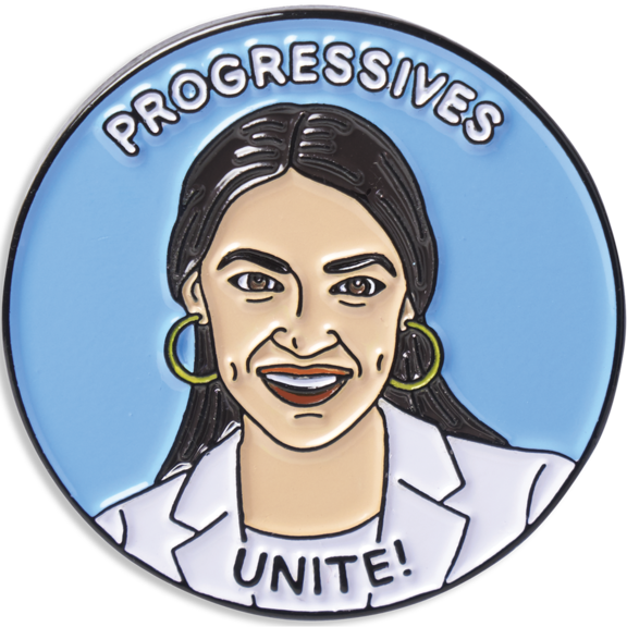 AOC Alexandria Ocasio Cortez Lapel Pin