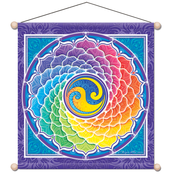 Spiral Rainbow Meditation Banner