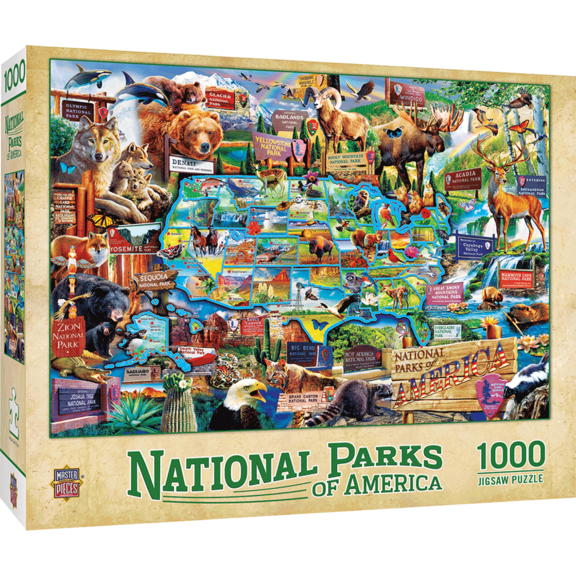 National Parks Map Puzzle National Parks Map Puzzle