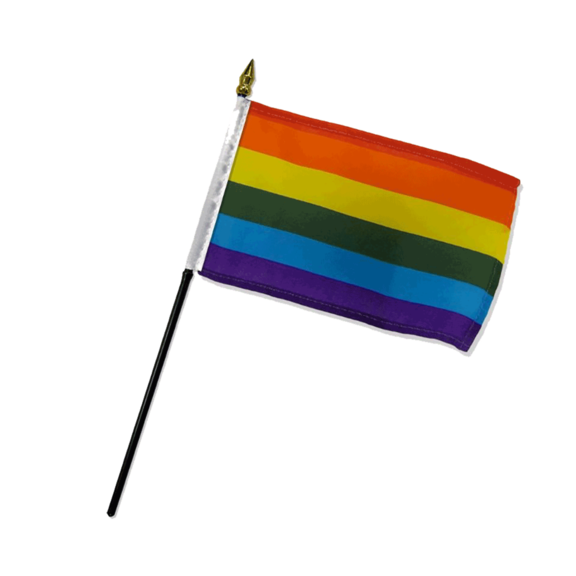 Rainbow Mini Flag 4&quot; x 6&quot;
