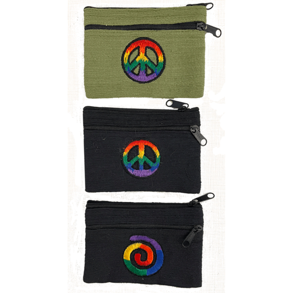 Embroidered Zipper Pouch GONE