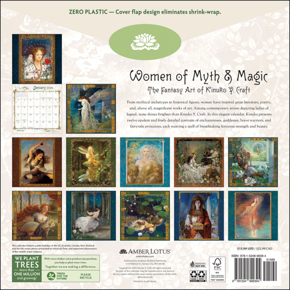 Women Of Myth &amp; Magic Calendar