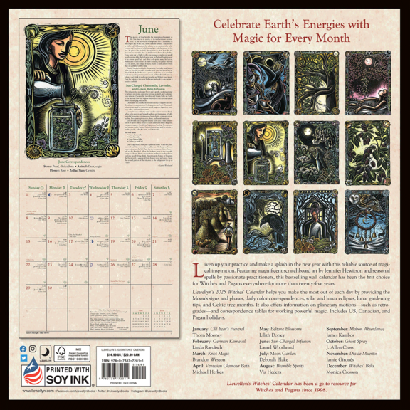 Witches Wall Calendar.