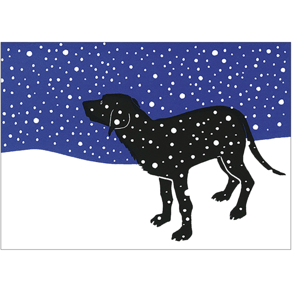 Dog And Snow 12 Note Card Set