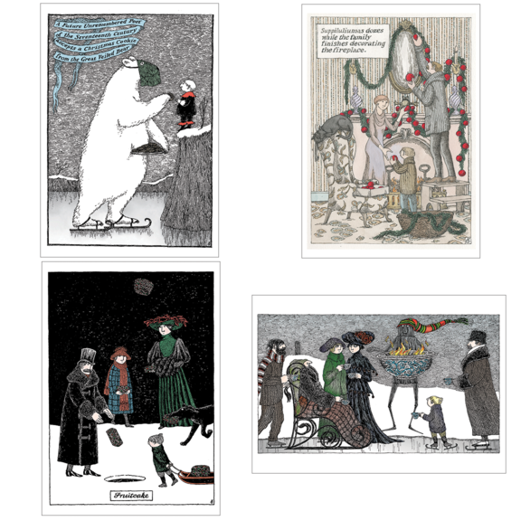 Ed Gorey Assorted 20 Note Card Set