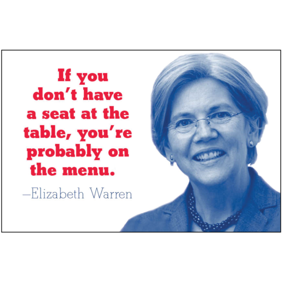 Menu Elizabeth Warren Magnet