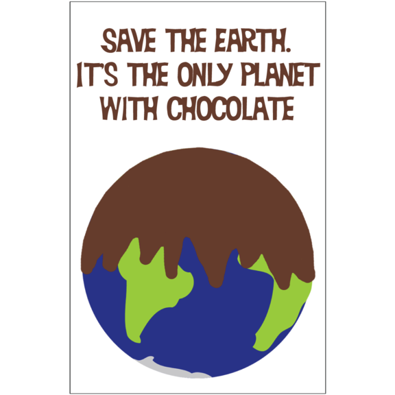 Save The Earth Chocolate Magnet