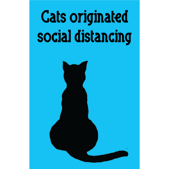 Cats Originated Social Distancing Magnet