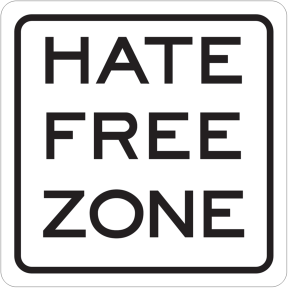 Hate Free Zone Sticker